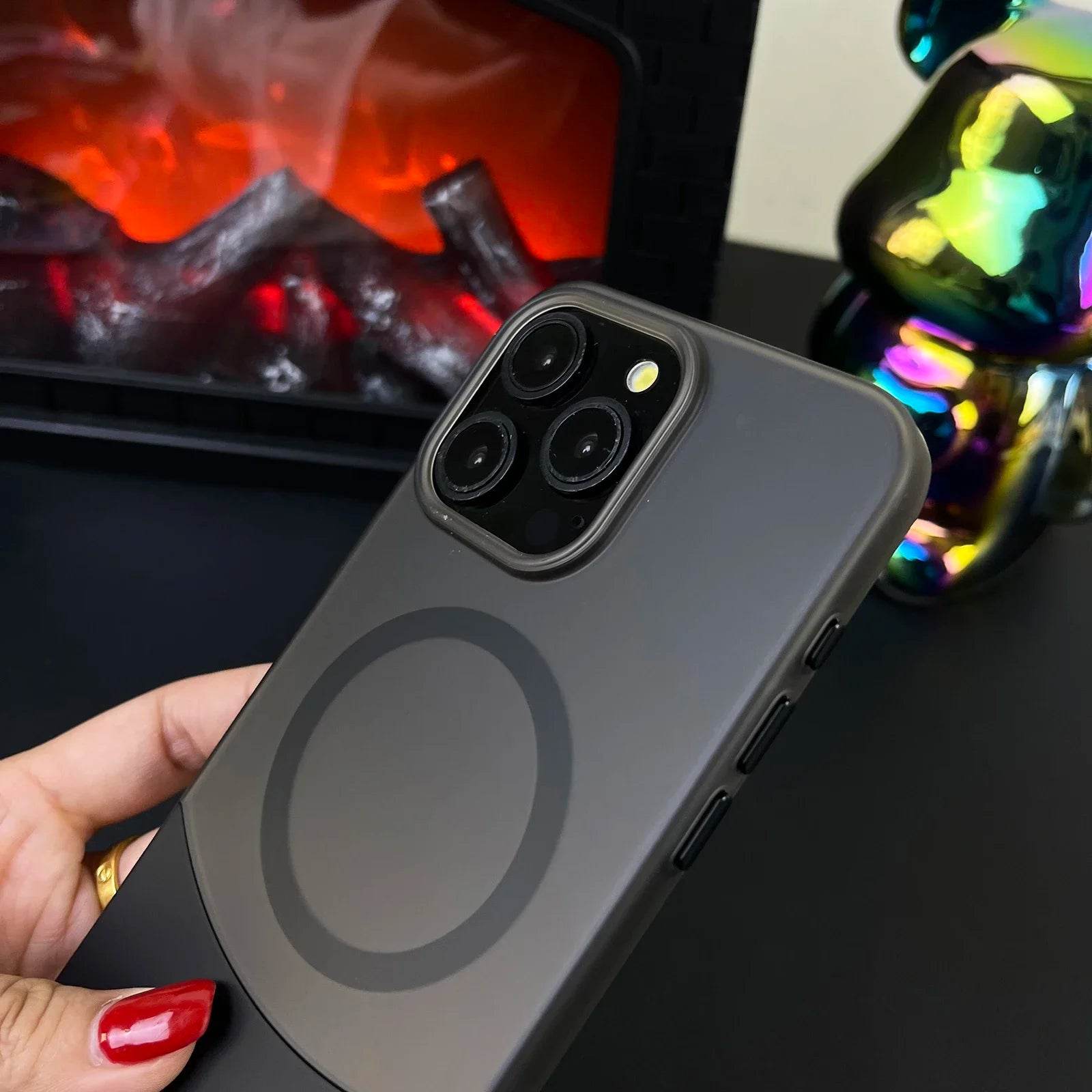 PC Candy Color Clash For Magsafe Phone Case For iPhone 15 14 13 12 11 16 Pro Max Wireless Charging Matte Removable Phone Cover - Touchy Style