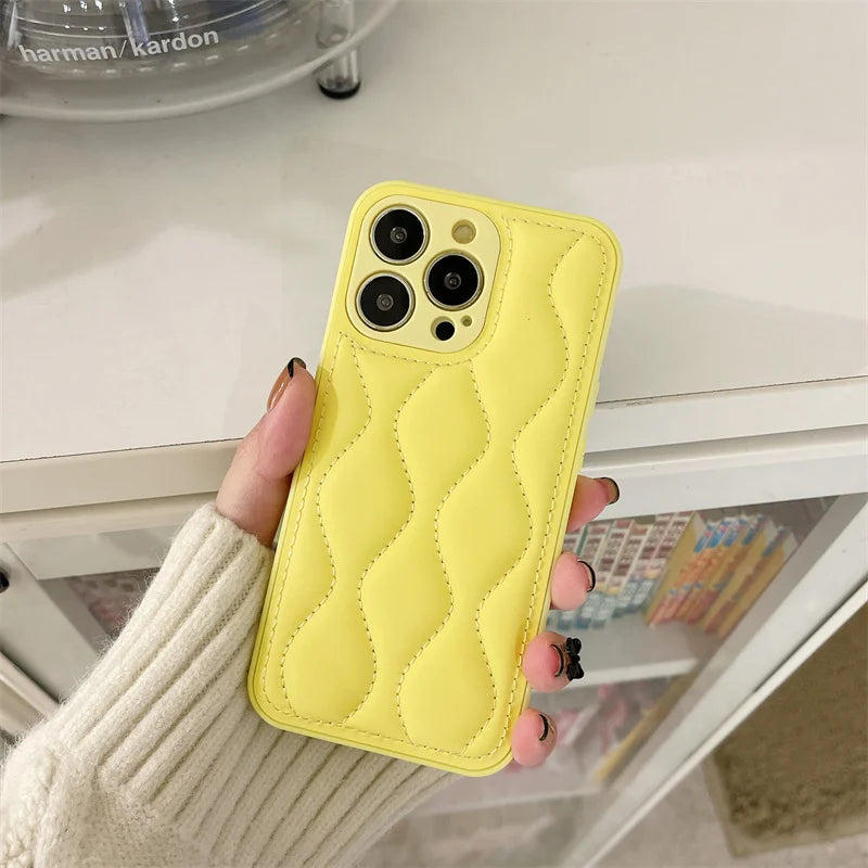 Cute Phone Cases for iPhone 11, 12, 13, 14, and 15 Pro Max models - Luxury Wavy Pattern - TSP193