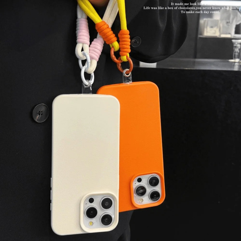حافظات هواتف لطيفة لهاتف iPhone 16 Pro Max و7 و8 Plus وSE - Lazy Dog، غطاء جلدي حلوى مع سلسلة معصم - TSP478