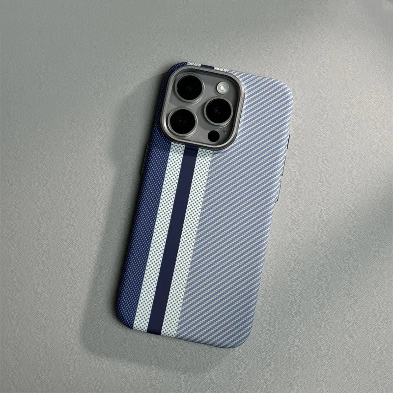 Cute Phone Cases for iPhone 12, 13, 14, 15, and Pro Max models - Carbon Fibre Hard PC Armor Cover - TSP200