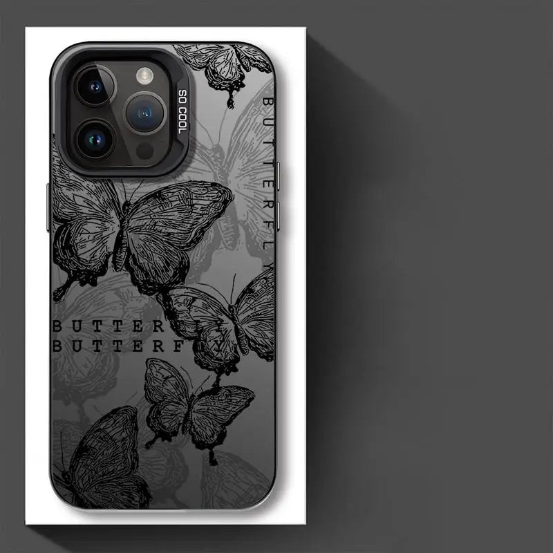 TSP34 Cute Phone Cases for iPhone 15, 14, 13, 12, 11 Pro Max, X, XS Max, XR, 7, or 8 Plus - Butterfly Leather Cover