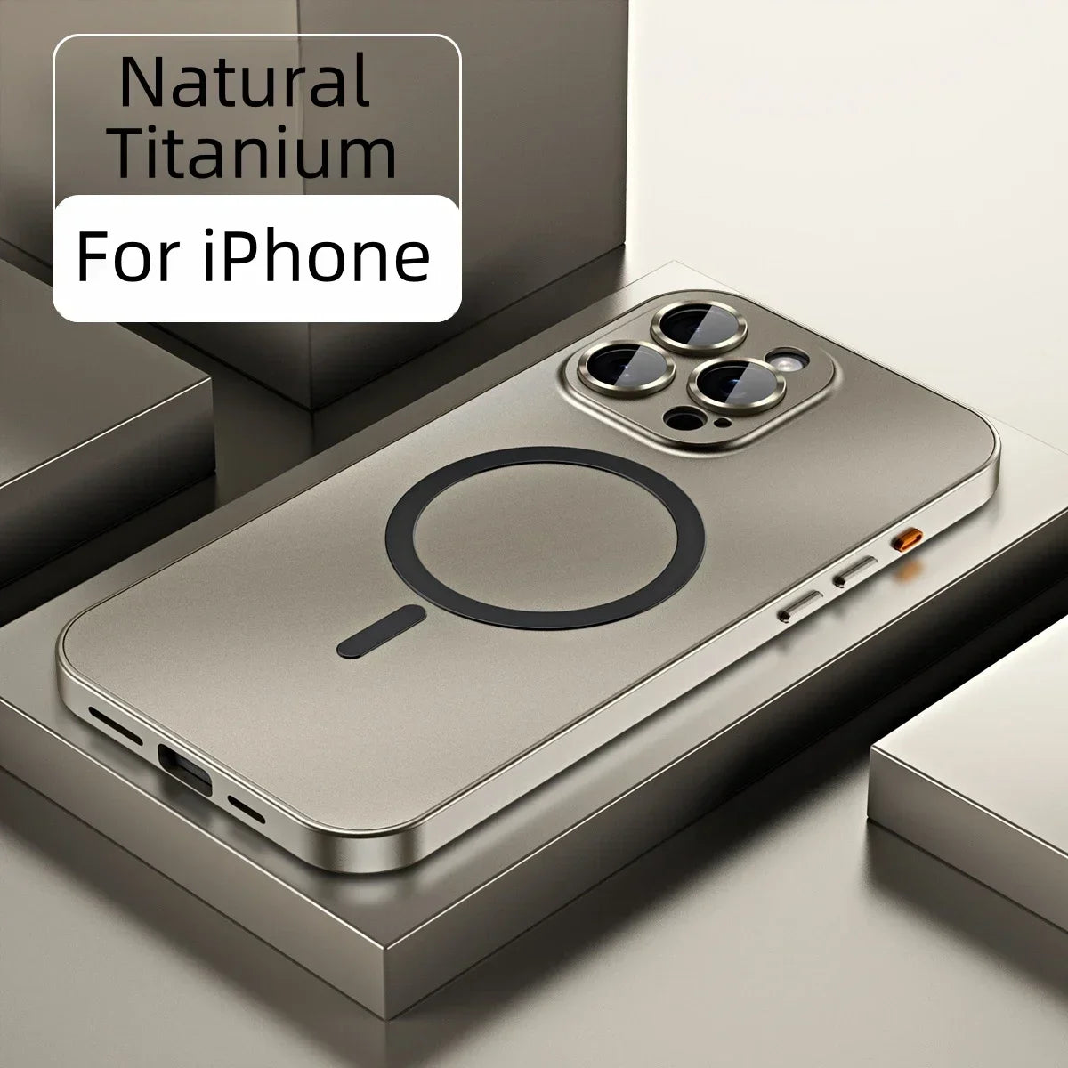 Aluminum Metal Frame Magnetic Case For iPhone 16 15 14 13 12 Pro Max Plus Magsafe Wireless Charge Glass Lens PC Backboard Cover