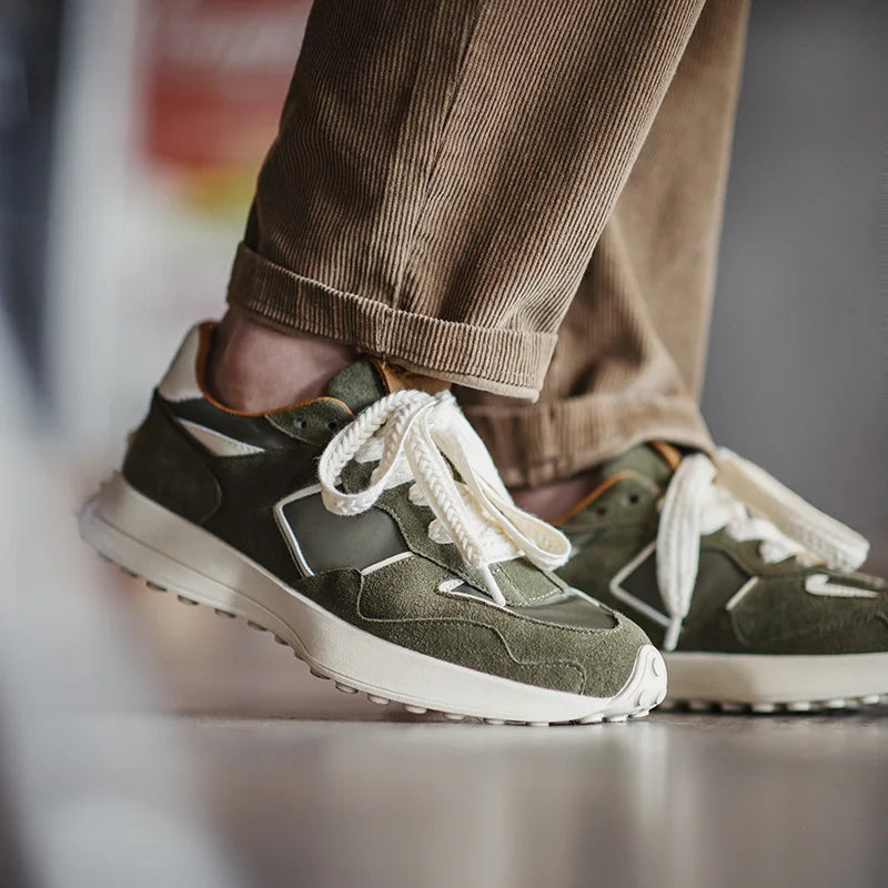 Maden 2024 Fall New Sports Jogging Sneakers for Men Versatile Casual Shoes Comfortable Breathable Casual Sneakers Rubber Sole