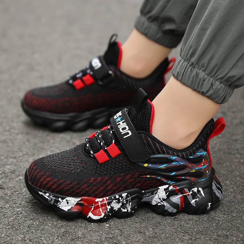 Autumn Children Fashion Sports Shoes High Quality Outdoor Sneakers Boys Girls PU Leisure Trainers Shoes Kids Casual Sneaker - Touchy Style