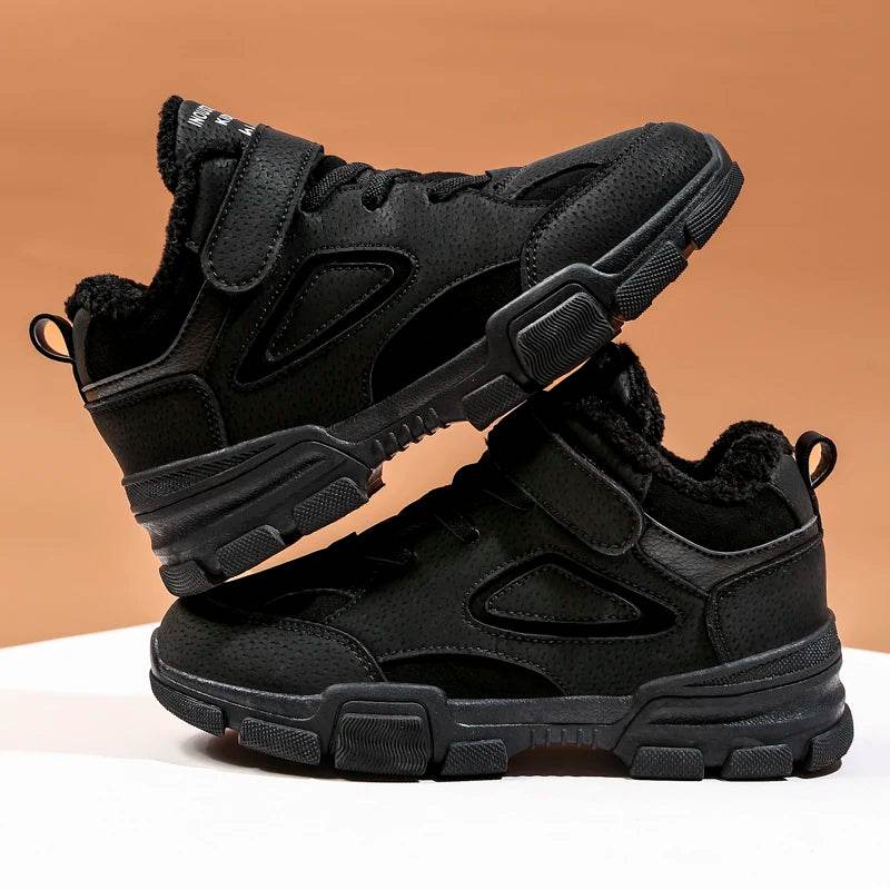Winter Brand Children Shoes Girl Boy Boots Water Proof Leather Kids Snow Boots Plush Warm Fashion Sneakers Casual Outdoor Shoes - Touchy Style