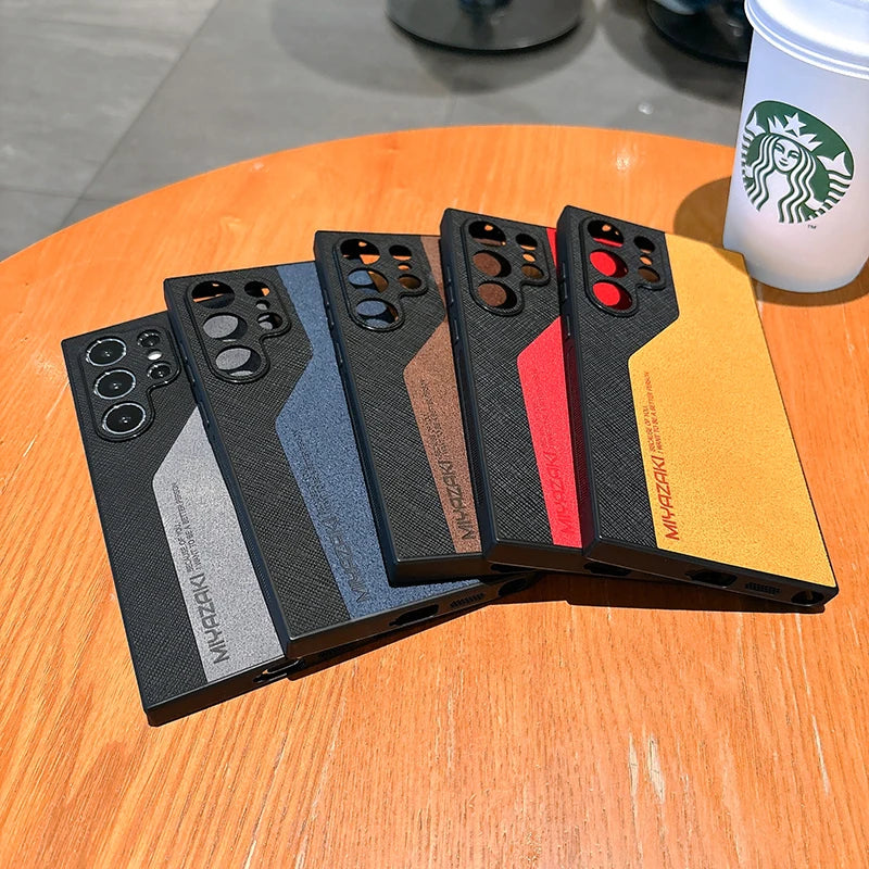 Double Color Leather Phone Case For Samsung Galaxy A35 A36 A52 A53 A54 A55 A56 A72 A73 Shockproof Bumper Fashion Phone Cover
