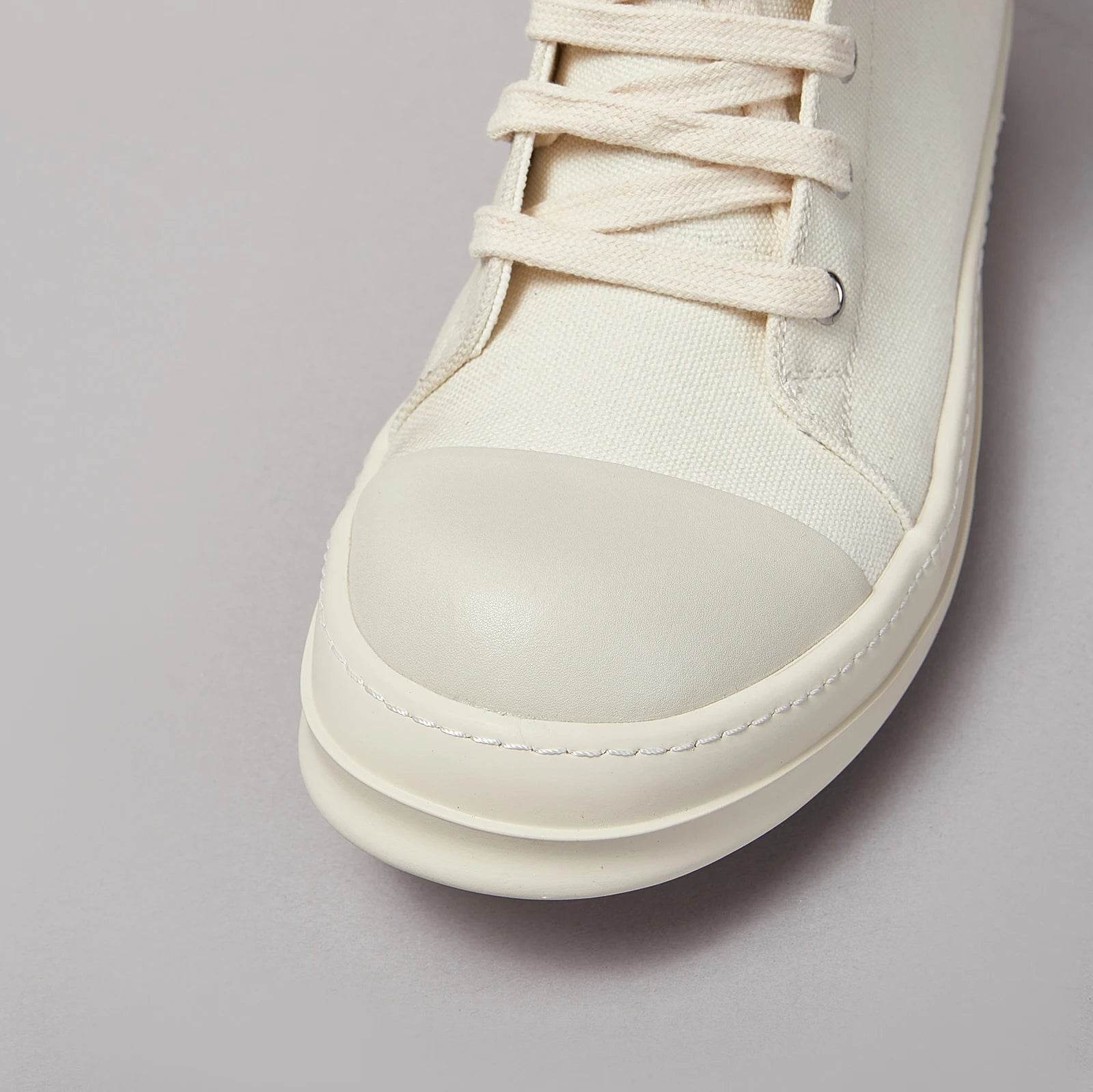 Brand Men Shoe Casual High Top Women Sneaker Quality White Designer O-wen Street New Fashion Zip Flat Canvas Brand Ankle Boot - Touchy Style