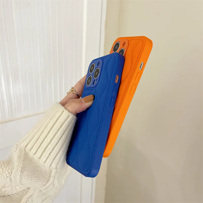 Cute Phone Cases for iPhone 11, 12, 13, 14, and 15 Pro Max models - Luxury Wavy Pattern - TSP193