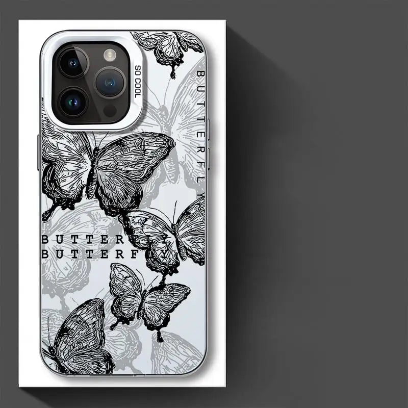 TSP34 Cute Phone Cases for iPhone 15, 14, 13, 12, 11 Pro Max, X, XS Max, XR, 7, or 8 Plus - Butterfly Leather Cover