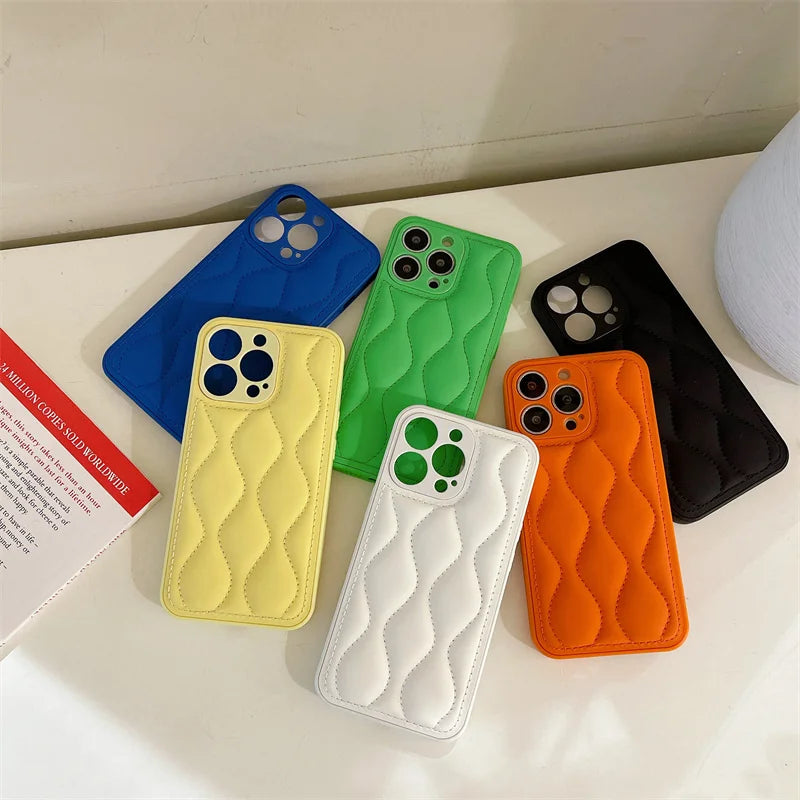Cute Phone Cases for iPhone 11, 12, 13, 14, and 15 Pro Max models - Luxury Wavy Pattern - TSP193