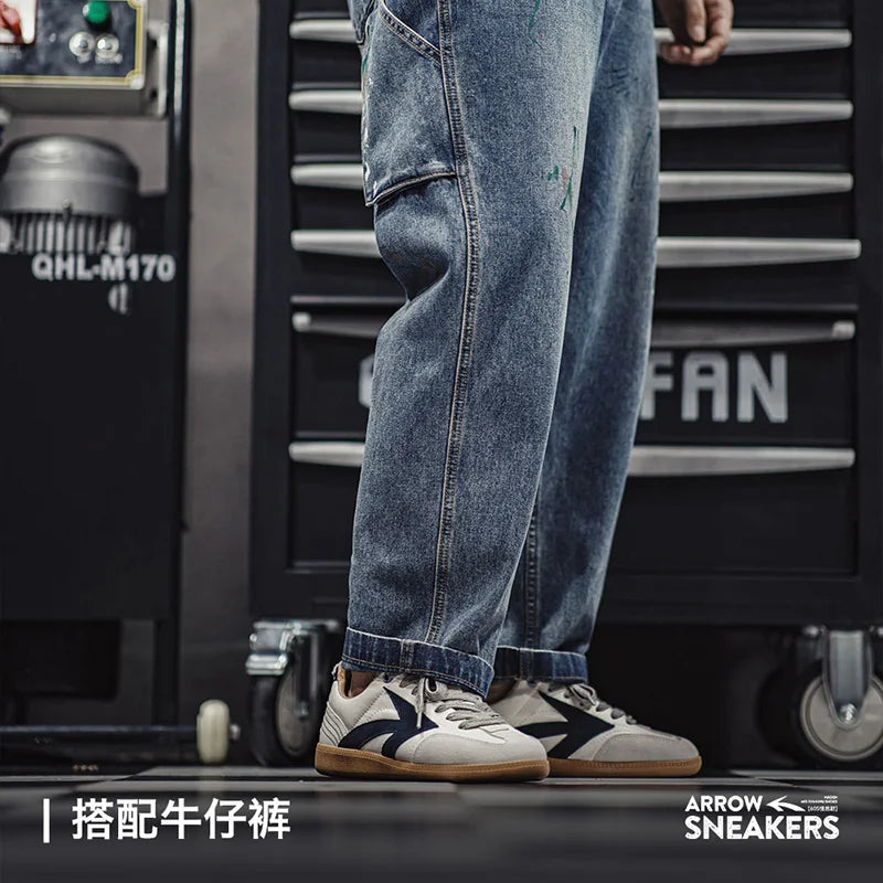Maden Retro Jogging Shoes Classic Color-blocked Do Old Training Shoes Outdoor Low-top Sports Breathable Men&