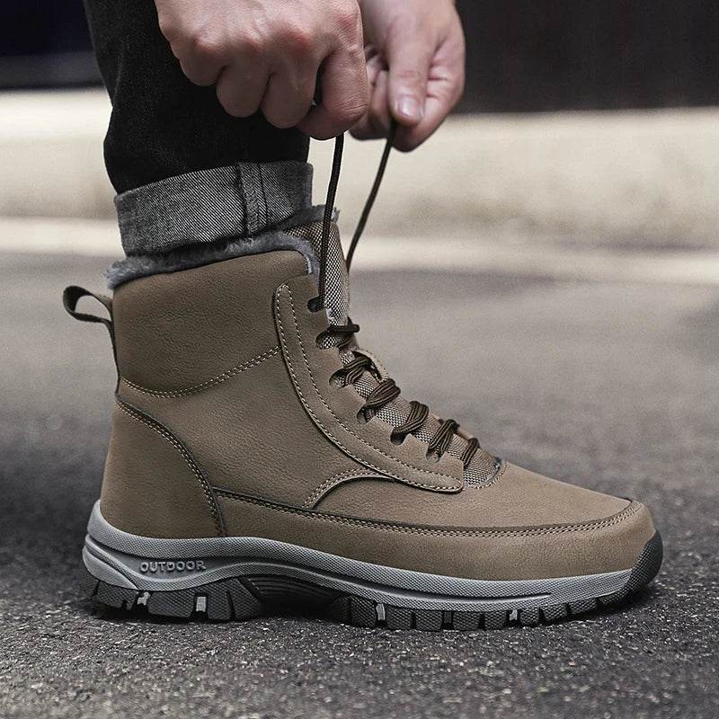 Super Warm Winter Boots With Fur Outdoor Snow Men Boots Snow Antiskid Waterproof Boots Men Shoes Winter botas High Top hombre - Touchy Style