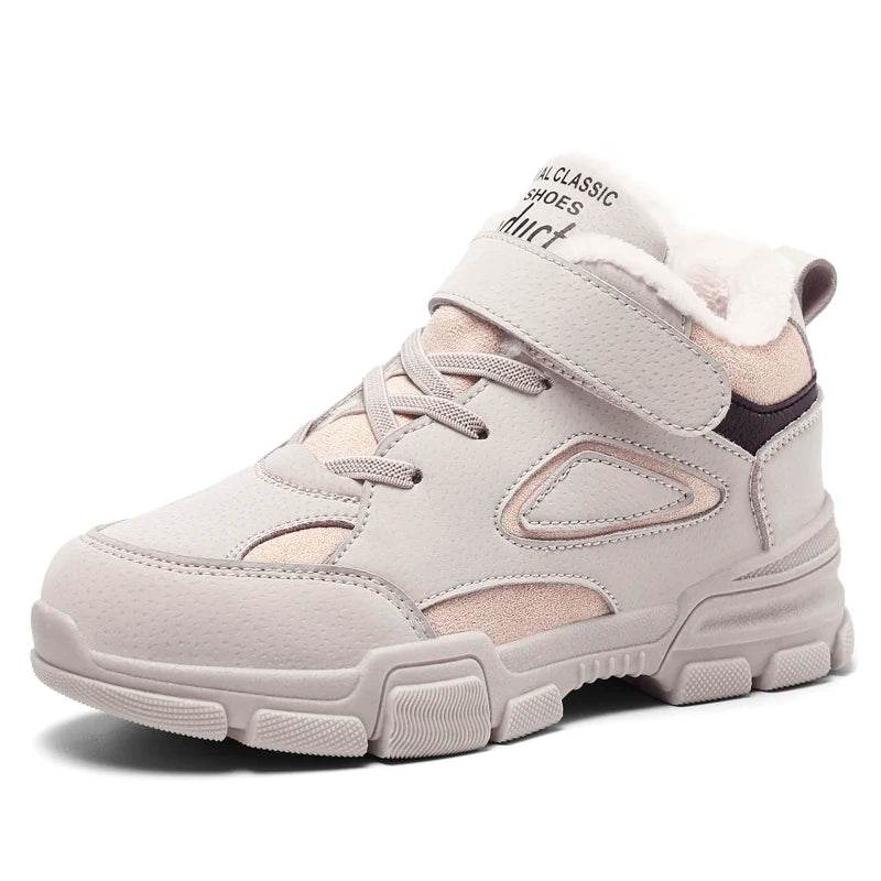 Winter Brand Children Shoes Girl Boy Boots Water Proof Leather Kids Snow Boots Plush Warm Fashion Sneakers Casual Outdoor Shoes - Touchy Style