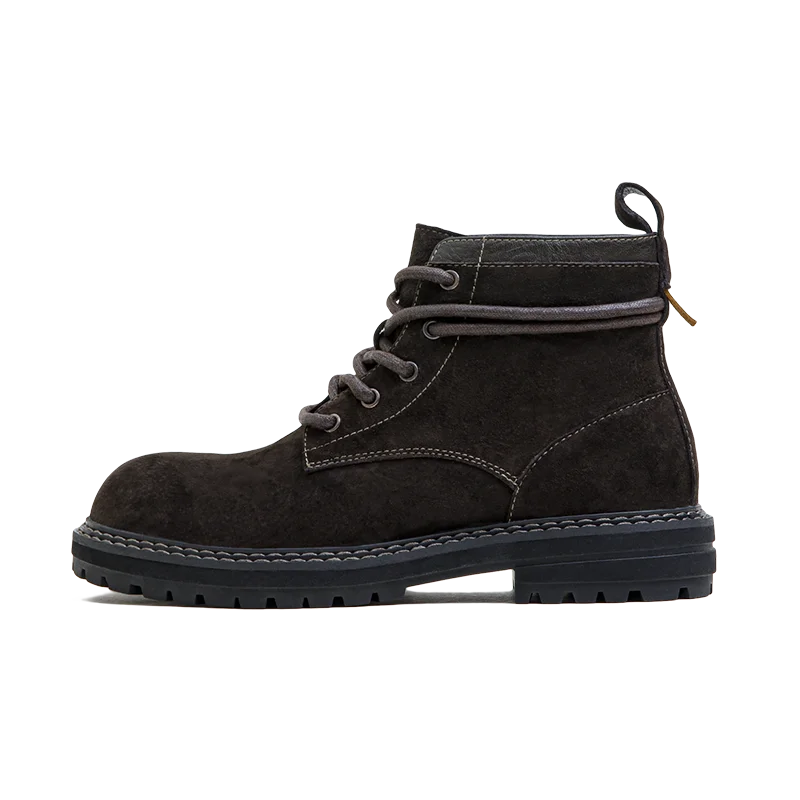 Maden Retro Brown Mid-top Boots Genuine Leather Breathable Casual Shoes for Men Fall and Winter Workwear Versatile Desert Boots