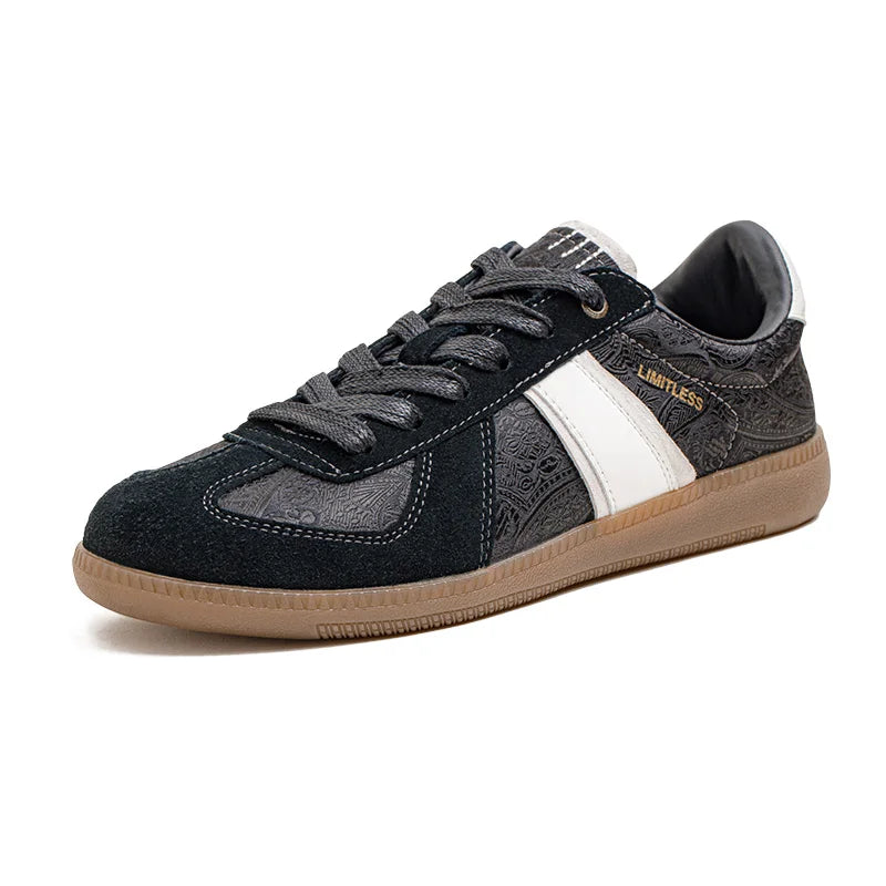 Maden New Vintage Black Silk Casual Sneakers Versatile Flat Shoes German Training Classic Shoes for Men&