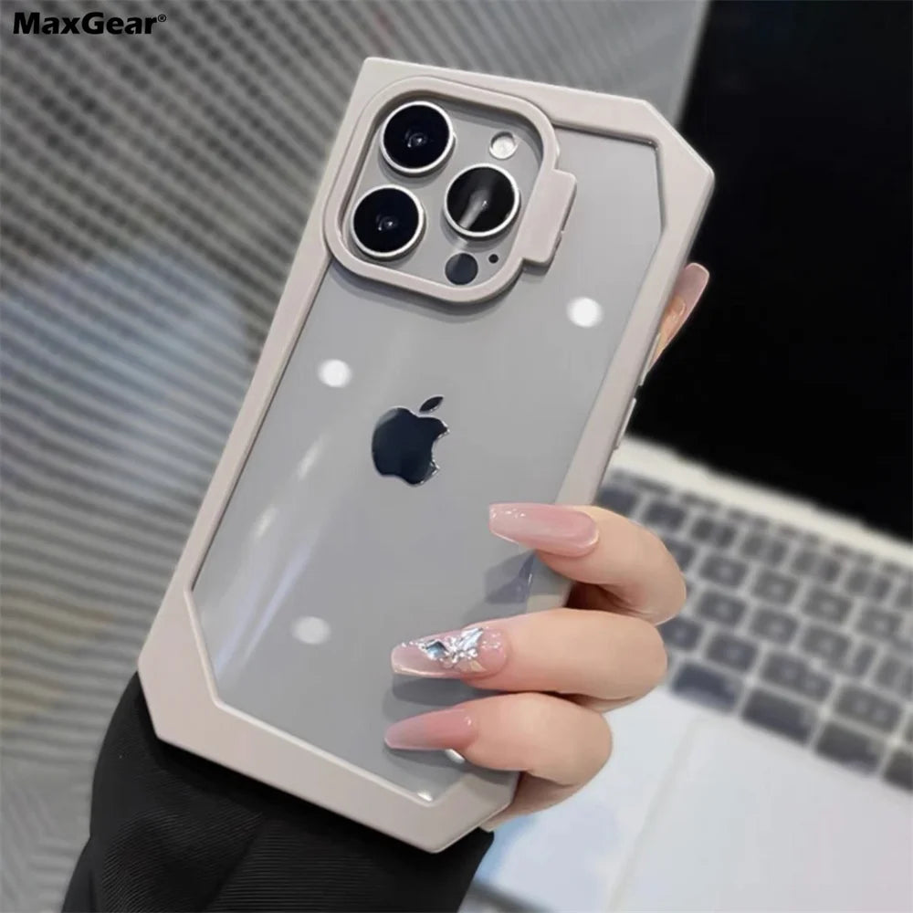 TSP37 Cute Phone Cases for iPhone 11, 12, 13, 14, or 15 Pro Max Plus - Transparent Acrylic Bumper Cover