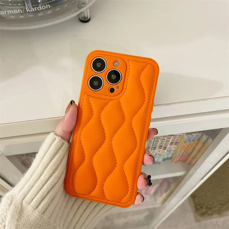 Cute Phone Cases for iPhone 11, 12, 13, 14, and 15 Pro Max models - Luxury Wavy Pattern - TSP193