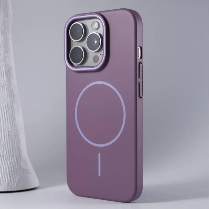 Luxury Original Hard PC Magsafe Case for iPhone 16 15 14 Plus 13 12 11 Pro X XR XS Max Shockproof Matte Thin Magnetic Cover