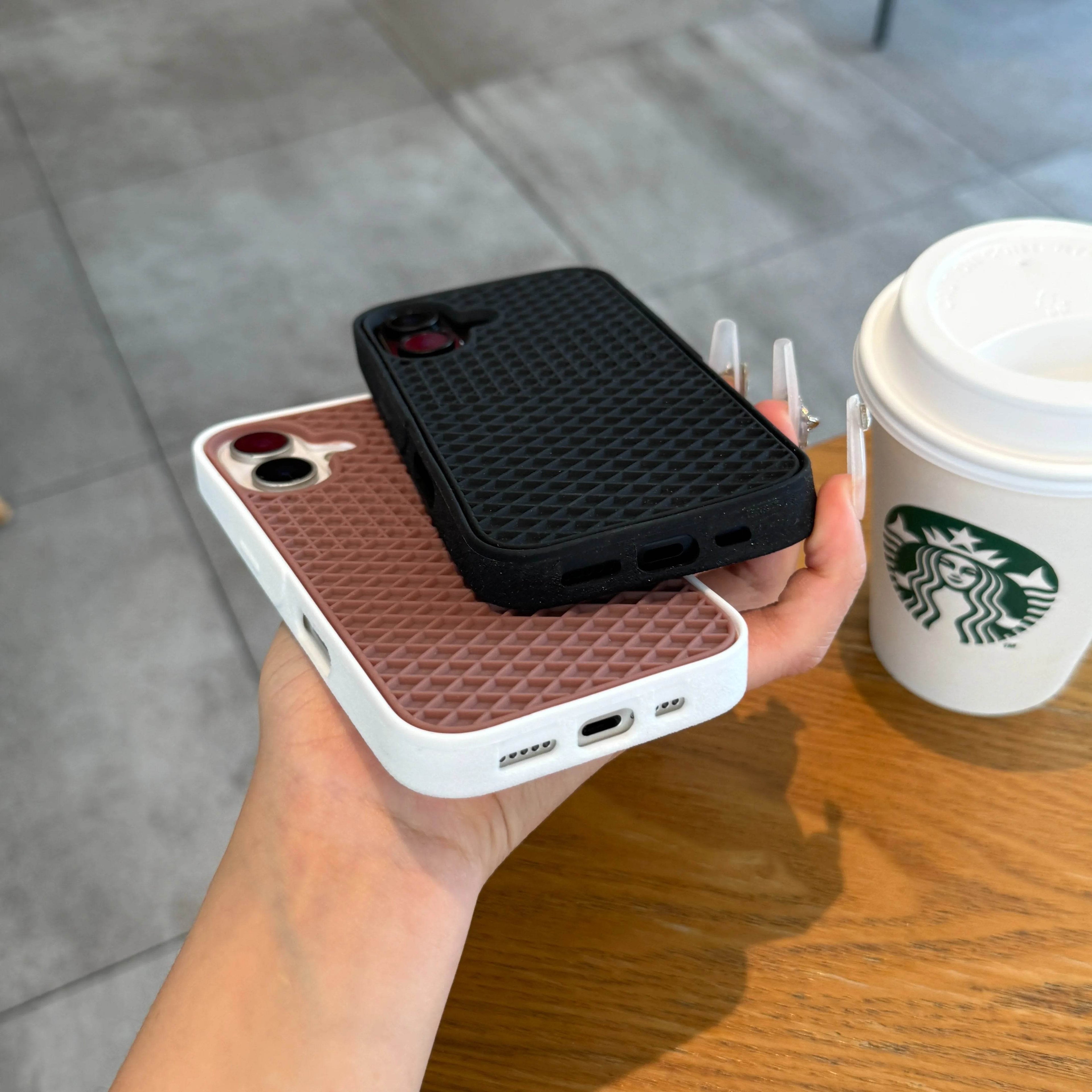 for Vans 3D Waffle Shoe Sole Phone Case For iPhone 16 15 14 13 12 11 Pro Max 7 8 Plus XS Max X XR Advanced Soft Shockproof Cover - Touchy Style