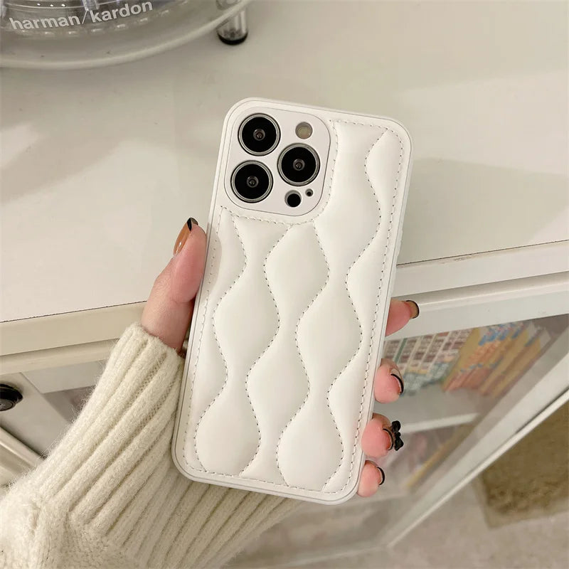 Cute Phone Cases for iPhone 11, 12, 13, 14, and 15 Pro Max models - Luxury Wavy Pattern - TSP193