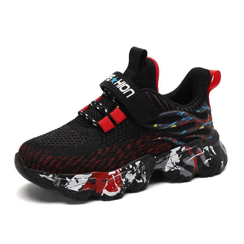 Autumn Children Fashion Sports Shoes High Quality Outdoor Sneakers Boys Girls PU Leisure Trainers Shoes Kids Casual Sneaker - Touchy Style