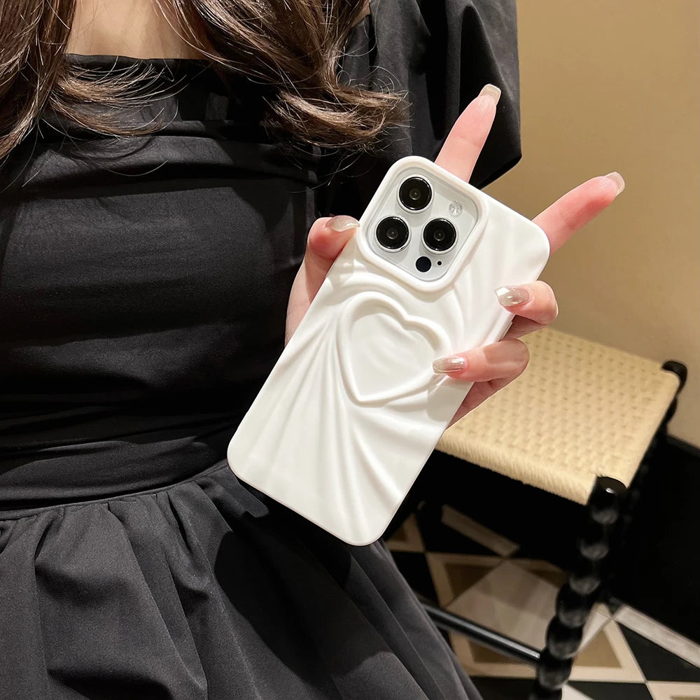 Cute Phone Cases For iPhone 11, 12, 13, 14, 15 Pro, or 16 Pro Max - Candy Heart Pattern - TSP519