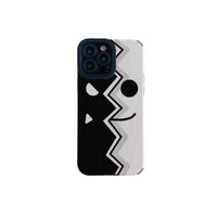 Black & White Funny Expression Cute Phone Case for iPhone 6, 7, 8 Plus, SE 2020, 11, 12 Pro Max, 13, 14, X, XS, XR, XS Max - Touchy Style .