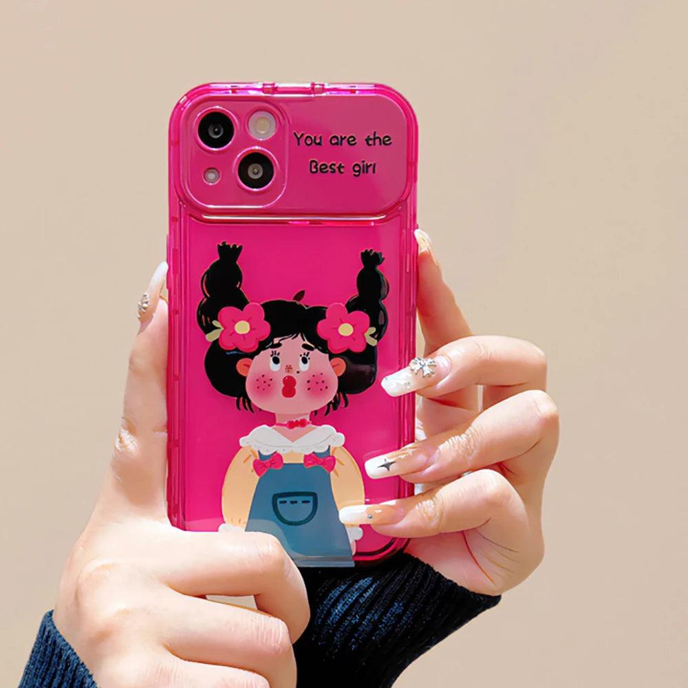 CCPC326 Cute Phone Case For iPhone 14 Pro Max, 13, 12, 11, X, XR, XS, 7, 8 Plus, and SE3 - Funny Girly Pattern - Touchy Style