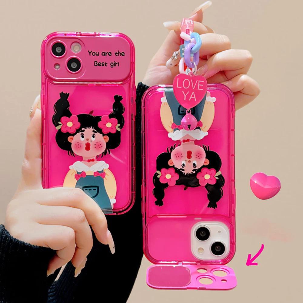 CCPC326 Cute Phone Case For iPhone 14 Pro Max, 13, 12, 11, X, XR, XS, 7, 8 Plus, and SE3 - Funny Girly Pattern - Touchy Style