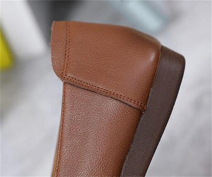 Comfortable Soft Flat Leather Women&