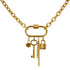 Crystal Lock Key Pendant Necklaces Charm Jewelry YOS0318 Stainless Steel Chain - Touchy Style .