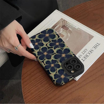 Cute Dark Graffiti Flower Phone Case for iPhone 14, 12, 11, 13 Pro Max, 14 Plus, 12, 13 Mini, 7, 8 Plus, X, XS Max, and XR - Touchy Style .