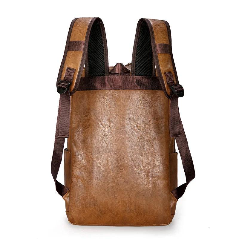 D190110 Cool Backpack - Large Capacity Leather Laptop Bag - Touchy Style