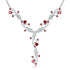 FB257 925 Sterling Silver Red Garnet Gemstone Necklace Charm Jewelry - Touchy Style .