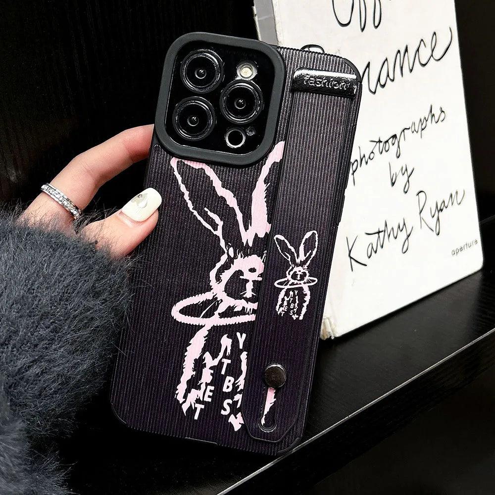 Graffiti Bunny Cute Phone Case For iPhone 15, 14, 11, 12, 13 Pro Max, and XR - WD115 Pattern - Touchy Style .