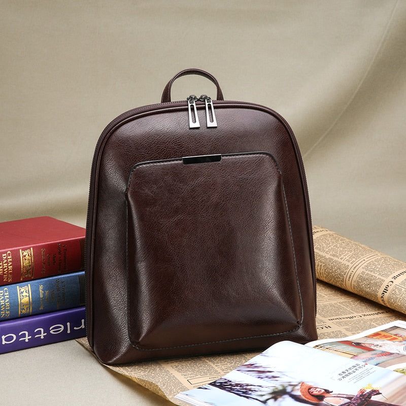 Fashion Backpacks for Women Travel Leather Bags Large Capacity