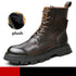 Leather Classic Retro Mid-calf Boot - Men&