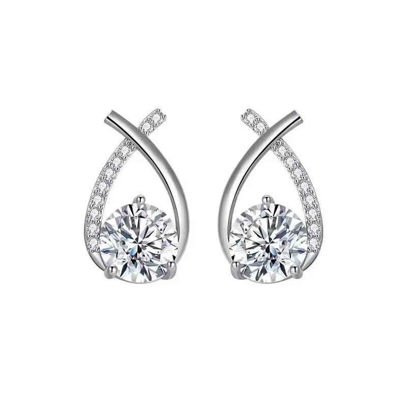 Shiny Zircon Mini Earrings Charm Jewelry XYS0245 Korean Fashion - Touchy Style