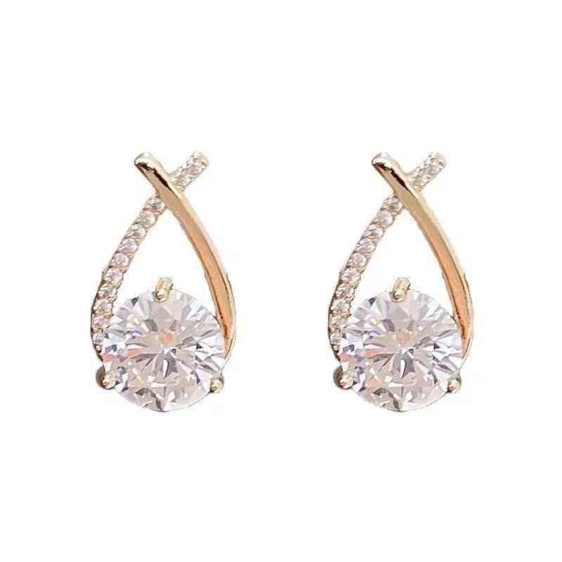Shiny Zircon Mini Earrings Charm Jewelry XYS0245 Korean Fashion - Touchy Style