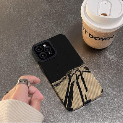 Sophisticated Abstract Illustration: Soft Leather Cute Phone Cases for iPhone 14, 11, 12, 13 Pro, XS Max, Mini, 6, 7, 8 Plus, X, and XR - Touchy Style .