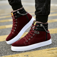 Warm Canvas Boots Leather Sneakers Men's Casual Shoes B-46DG5643 - Touchy Style .