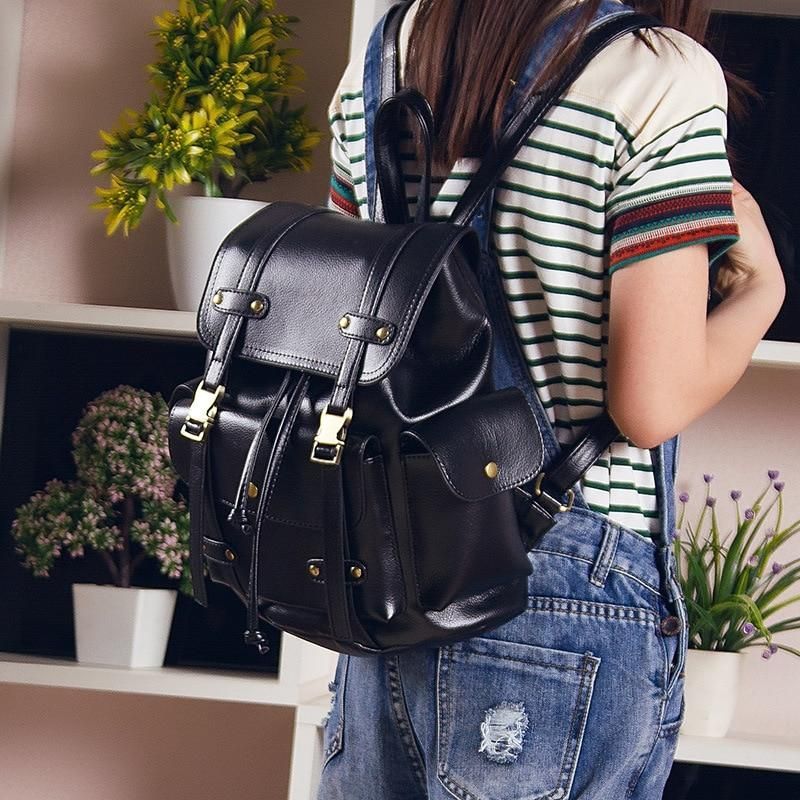 Women's Cool Backpacks Leather Vintage College Backpacks XA480H - Touchy Style .