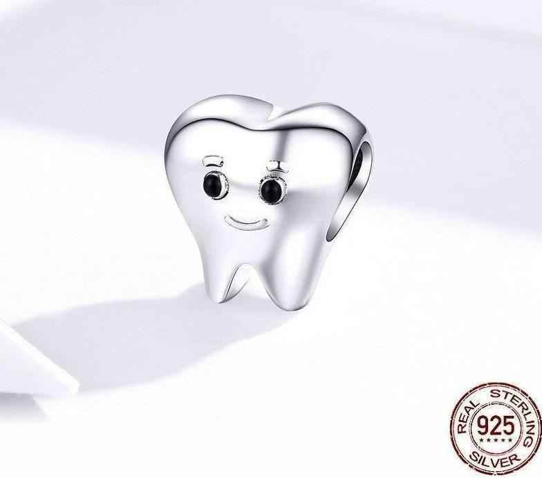 925 Sterling Silver Pendent Charm Jewelry Lovely Tooth SCC1401 - Touchy Style