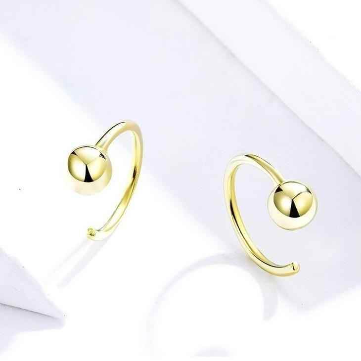 925 Sterling Silver Tiny Hoop Earrings Charm Jewelry - SCE782 - Touchy Style