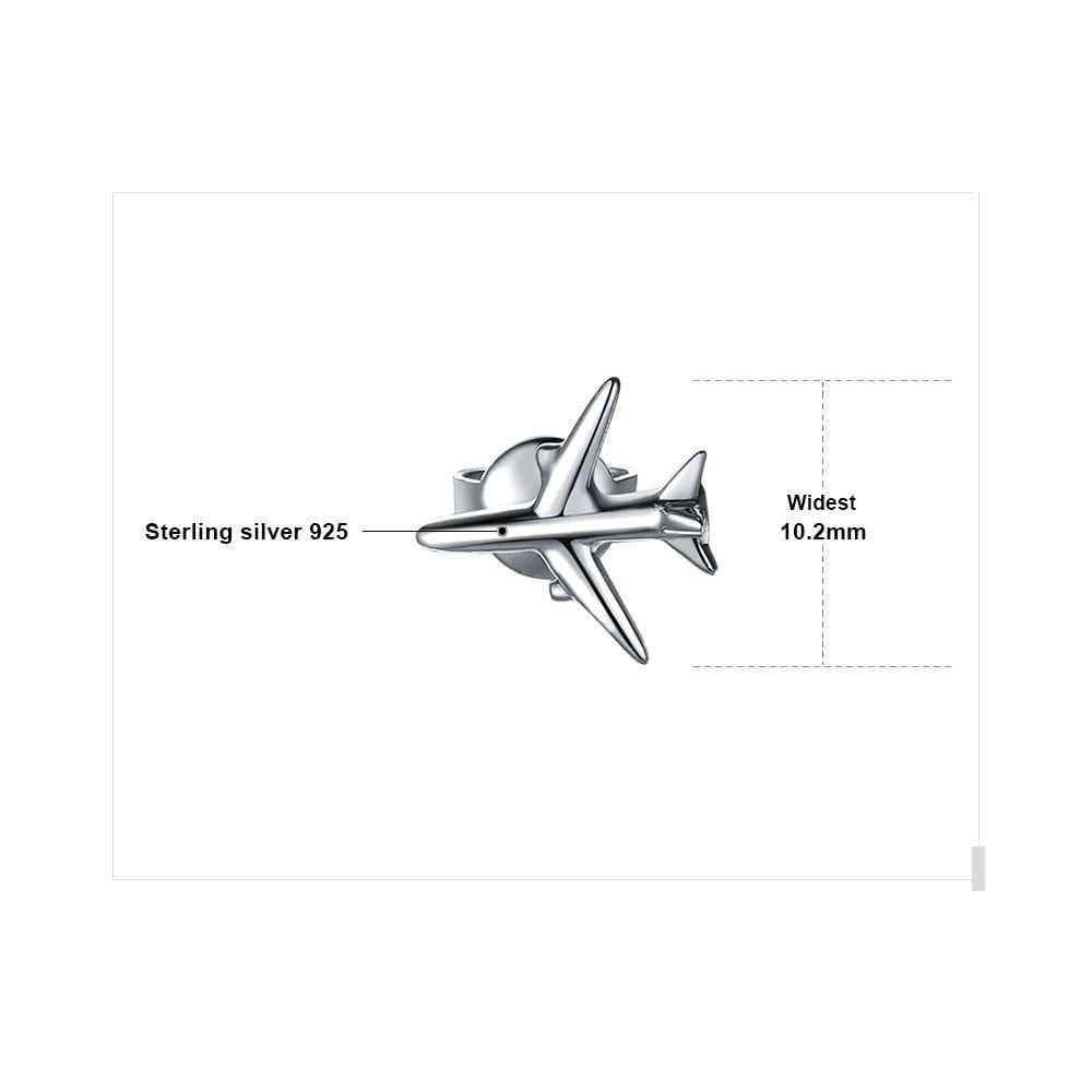 Airplane 925 Sterling Silver Long Earrings Charm Jewelry JOS0126 - Touchy Style