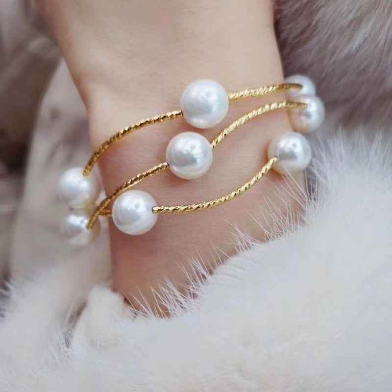 Bracelets Charm Jewelry Multi Layers Simulated Pearl