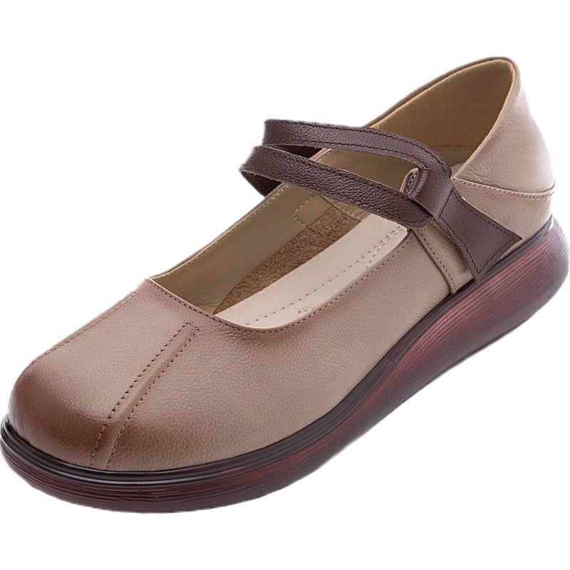 Mod Comfys Womens Flexible Softie Leather Twin Gusset Casual Shoes