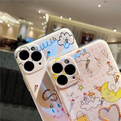 Cute Phone Cases For iPhone 14 12 Pro Max 11 13 12 Pro Max Mini 12pro X XS XR Lovely Cartoon Beige Pattern - Touchy Style .
