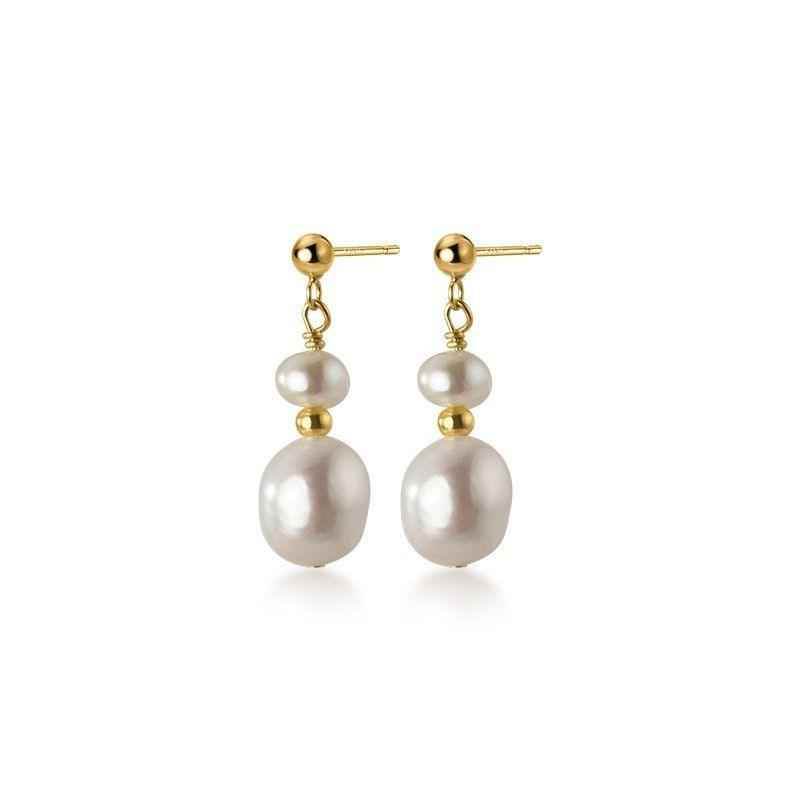 Earring Charm Jewelry Genuine 925 Sterling Silver Natural Freshwater Baroque Pearl Earrings 2021 - Touchy Style