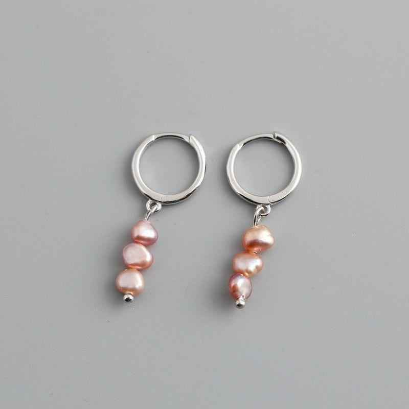 Earring Charm Jewelry Genuine 925 Sterling Silver Natural Freshwater Baroque Pearl Earrings 2021 - Touchy Style